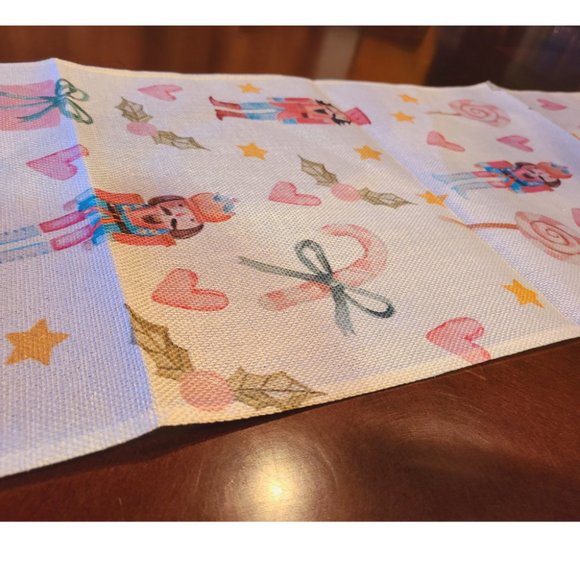 Nutcracker Table Runner Xmas Party Christmas Decor Holiday Decorative Cloth 72" - Picture 10 of 15